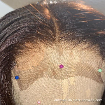 100% Real Brazilian Human Virgin Raw Hair Cheap Swiss Hd Lace Front Wig Full Transparent Lace Frontal Closure Wig With Baby Hair